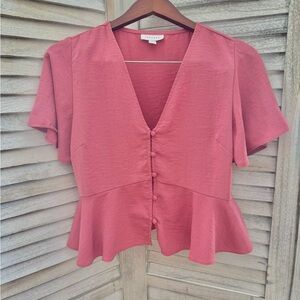 Topshop Rose Pink Blouse – Size 6 – Preowned (Very Good Condition)